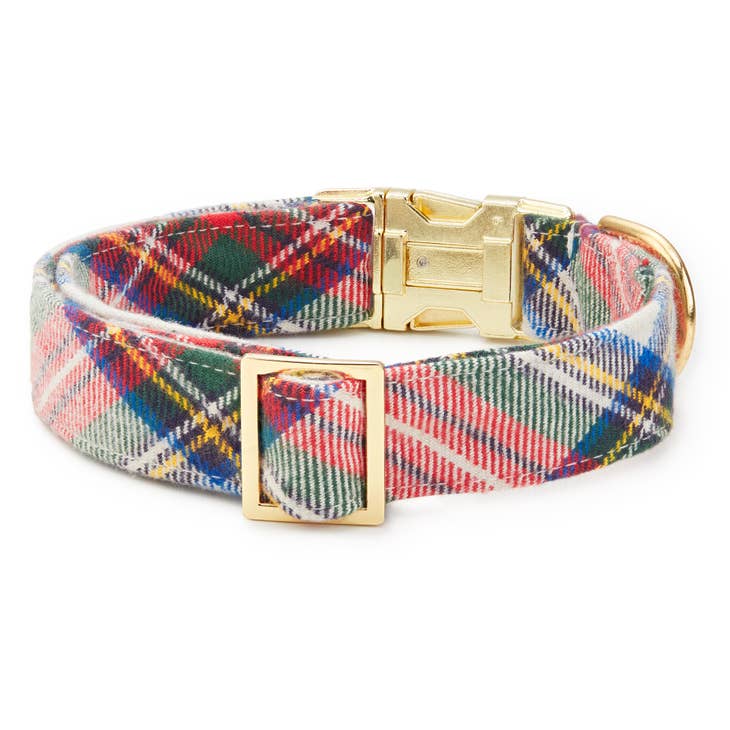 Regent Plaid Flannel Holiday Dog Collar