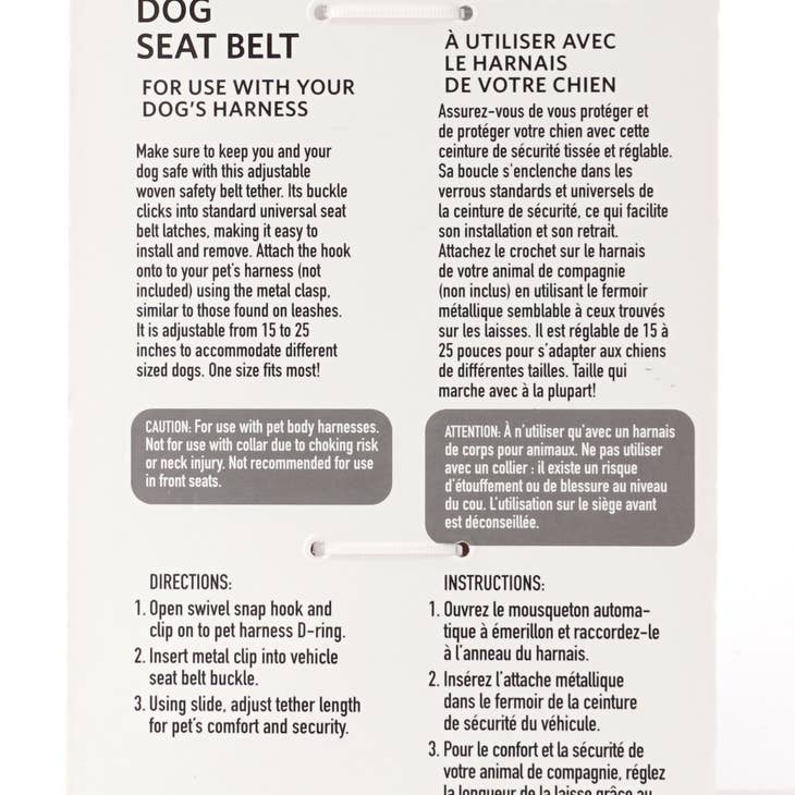 Precious Tails Co-Pilot Adjustable Dog Seat Belt