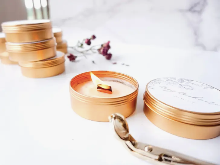 Golden Travel Mini Candle