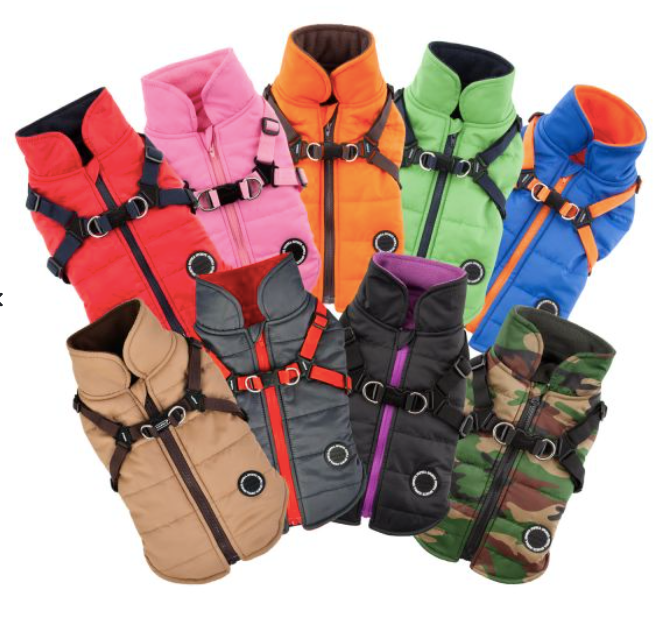 Puppia Winter Dog Coat with Integrated Harness