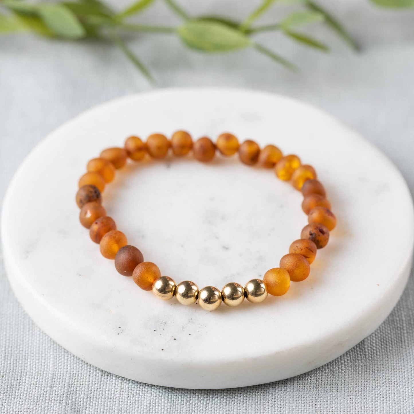 Baltic Amber + 14k Gold Bracelets